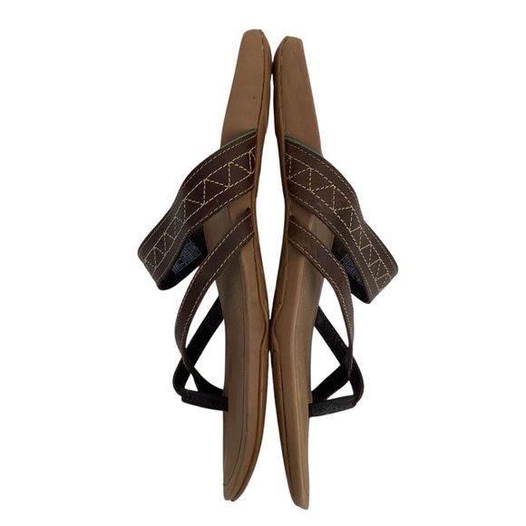 Chaco Leather Strappy Open Heel Sandals Brown - Picture 3 of 9